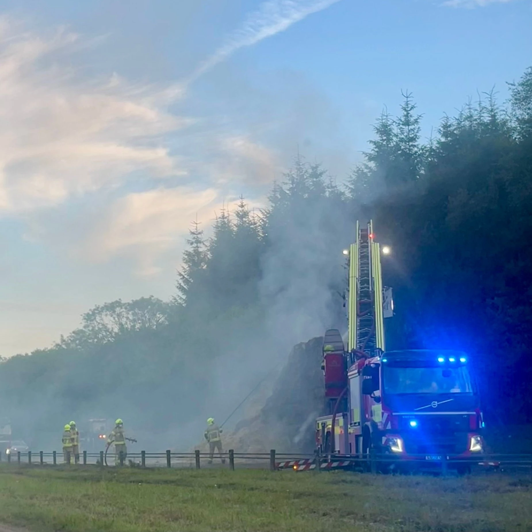 A48 Hay Lorry Fire 01