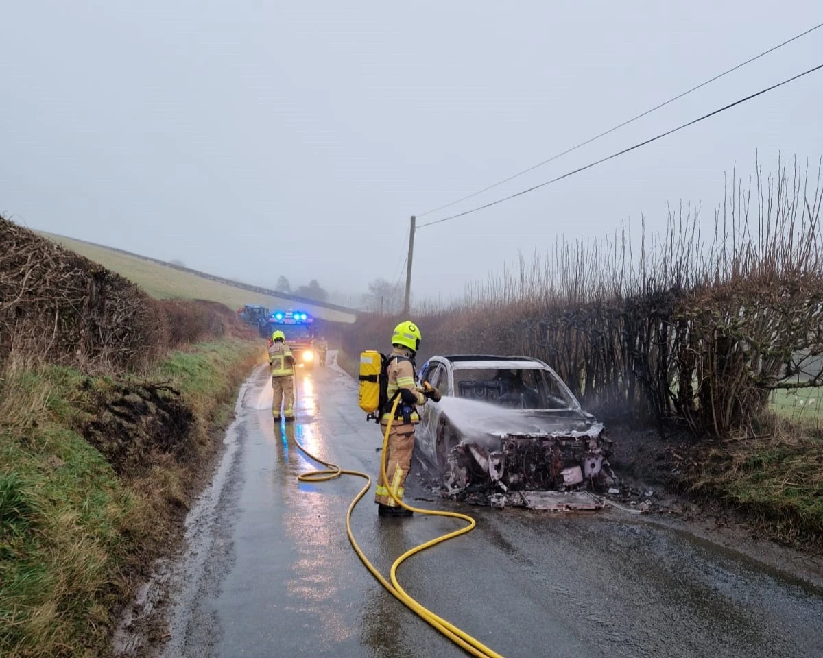 Hay On Wye Car Fire 01