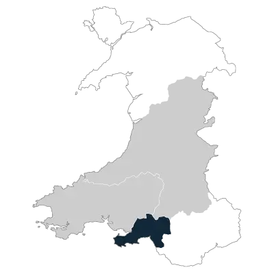 Map of the Southern Division of the Fire Service.